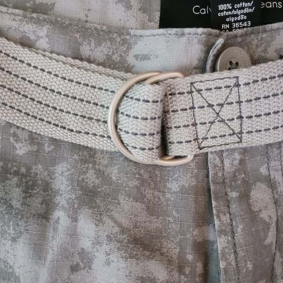 Calvin klein jeans camo ripstop grey cargo short - Picture 2 of 8